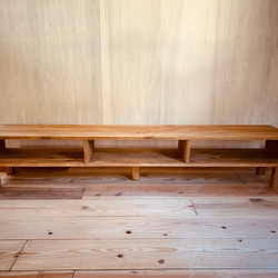 パイン材テレビボード 幅180cm｜シンプルなオープン仕様 5枚目の画像