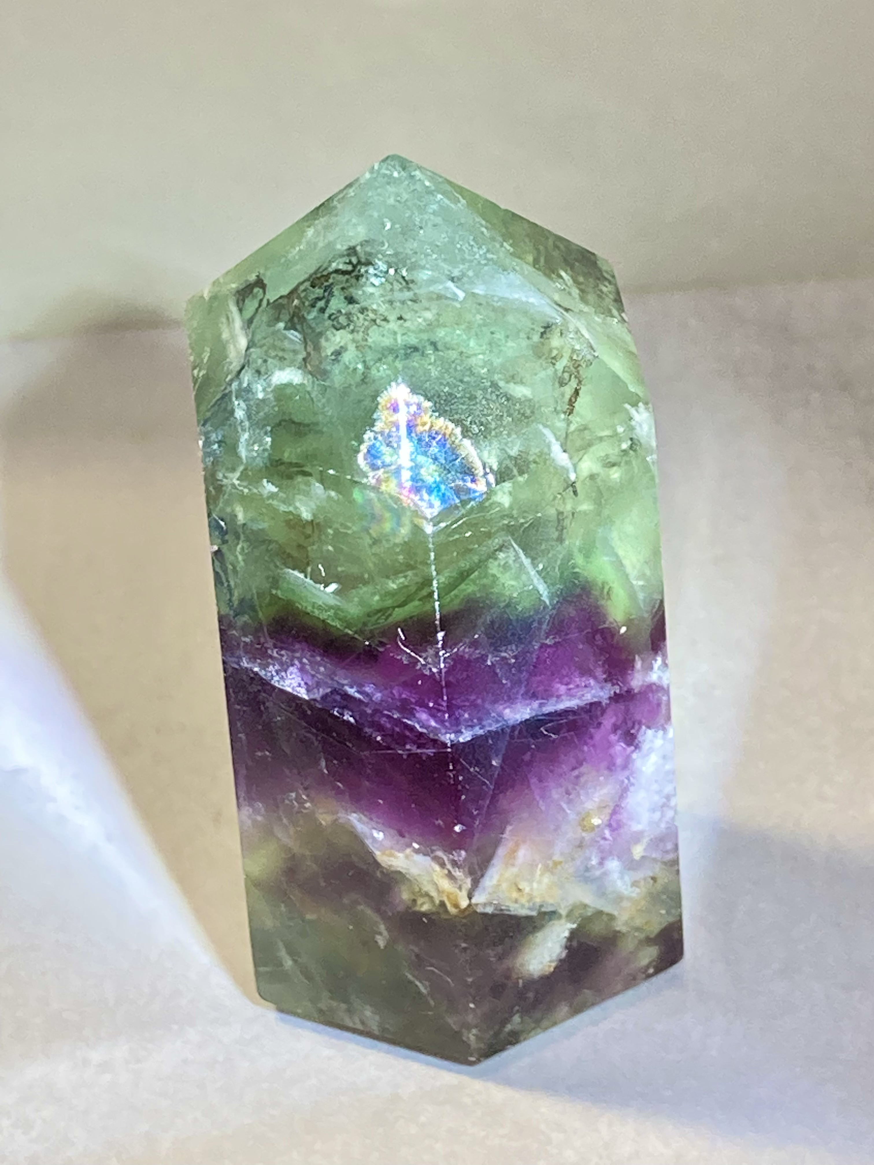 エンジェルフェザー 万華鏡 フローライト マルチカラー 蛍石 きのこ