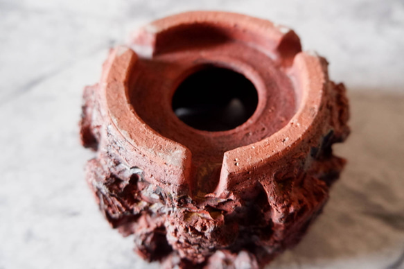 3号裂紋赤鉢934　塊根植物　多肉植物　盆栽　植木鉢　作家鉢　沖縄 6枚目の画像