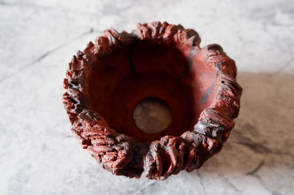 3号裂紋赤鉢934　塊根植物　多肉植物　盆栽　植木鉢　作家鉢　沖縄 4枚目の画像