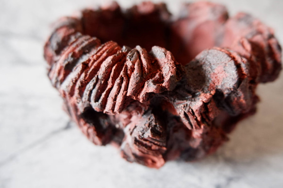 3号裂紋赤鉢934　塊根植物　多肉植物　盆栽　植木鉢　作家鉢　沖縄 2枚目の画像