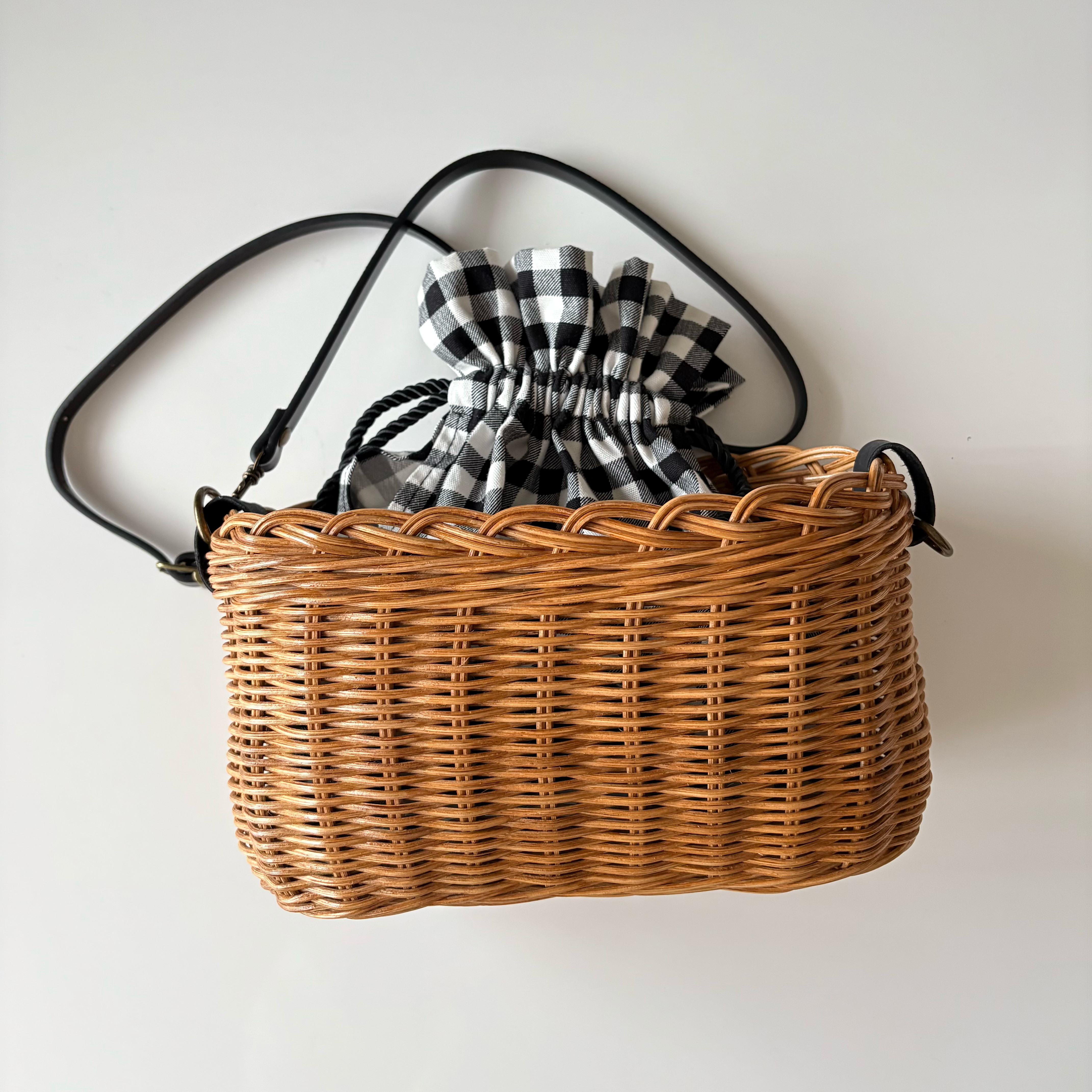 大人可愛い♡ラタンかごバック　ショルダー（斜めがけも出来ます）