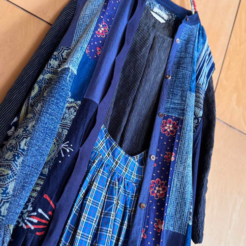 一点もの☆SAYOCAFE個性派パッチワークワンピースジレ ワンピース 衣 