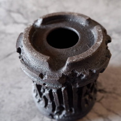 4.5号窯変黒コラム鉢943　塊根植物　多肉植物　盆栽　植木鉢　作家鉢　沖縄 6枚目の画像