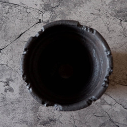 4.5号窯変黒コラム鉢943　塊根植物　多肉植物　盆栽　植木鉢　作家鉢　沖縄 5枚目の画像