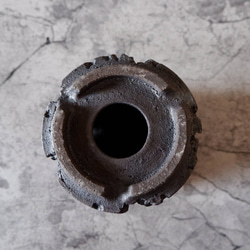 4.5号窯変黒コラム鉢943　塊根植物　多肉植物　盆栽　植木鉢　作家鉢　沖縄 7枚目の画像