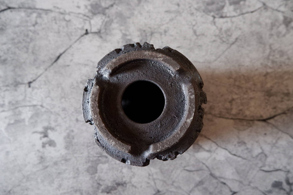 4.5号窯変黒コラム鉢943　塊根植物　多肉植物　盆栽　植木鉢　作家鉢　沖縄 7枚目の画像