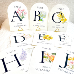 1枚100円】テーブルナンバー お花 結婚式 披露宴 テーブルコーデ