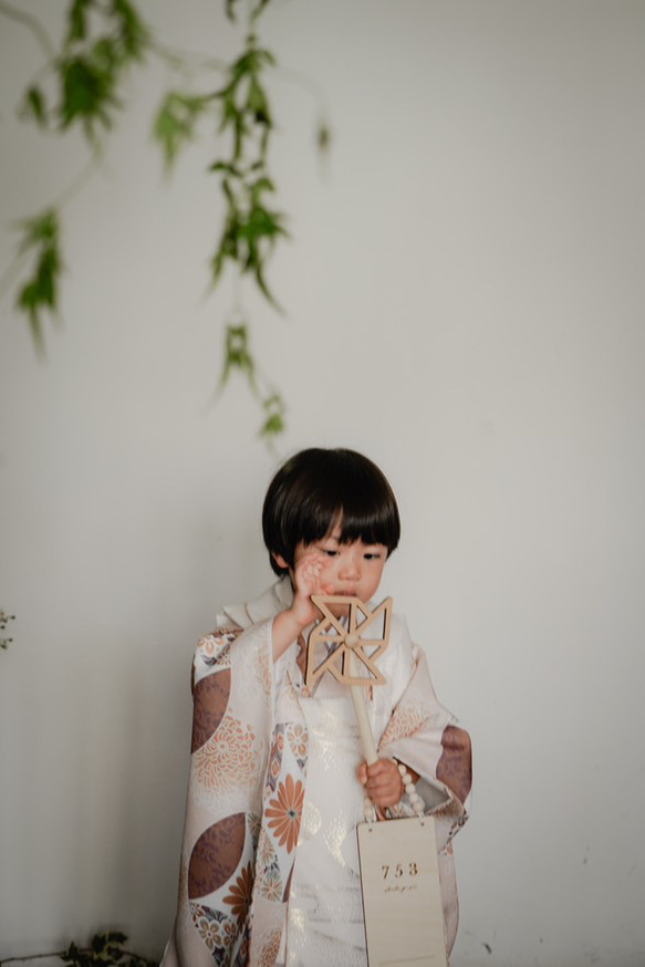 七五三　風車　かざぐるま　木製　七五三撮影　七五三参り　千歳飴　撮影小物 12枚目の画像