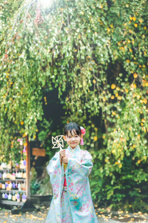 七五三　風車　かざぐるま　木製　七五三撮影　七五三参り　千歳飴　撮影小物 9枚目の画像