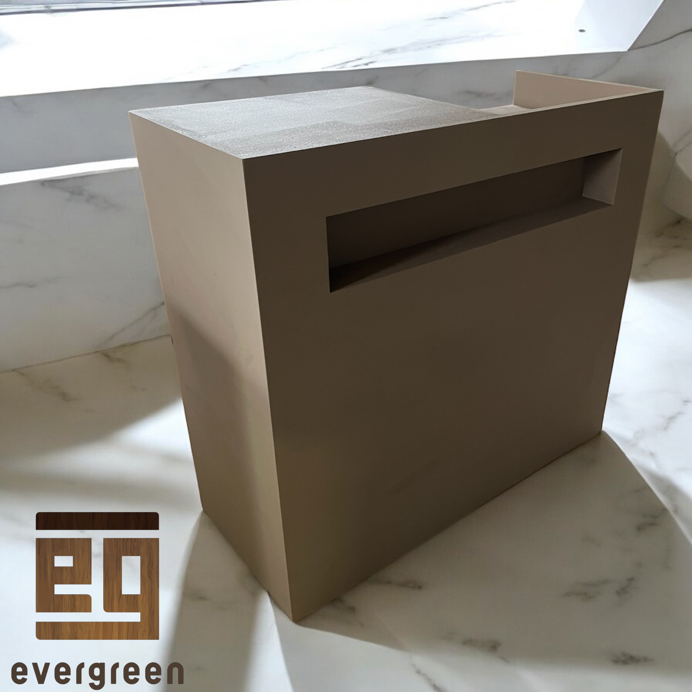 【埋め込みディスプレイ】 幅100✖︎高さ100✖︎奥行き50  石っぽいシリーズ　受付カウンター　レジカウンター