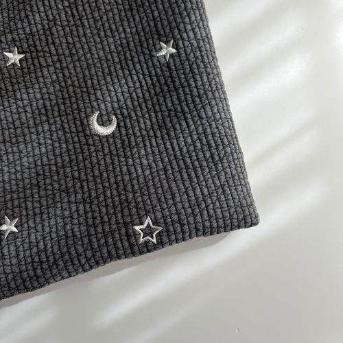 みページ★ハート刺繍のヌビポーチ　グレー×ブラック 楽天市場】ヌビバッグ ハートの通販