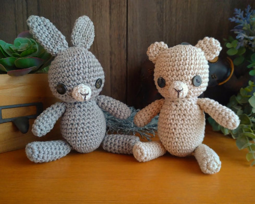 オーガニックコットンのあみぐるみキット《クマかウサギ》 キット