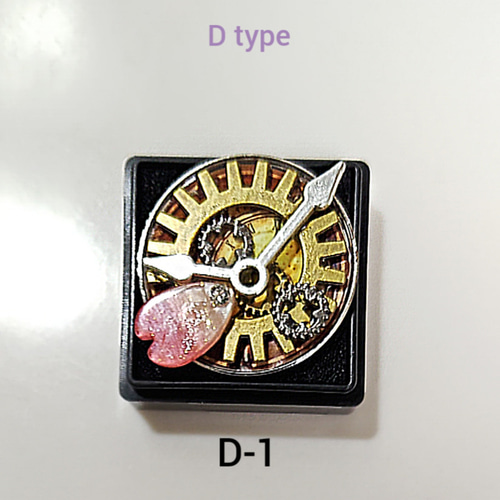 歯車と時計の針のピンバッジ（ピンズ）*10種類 ピンバッチ macaronic