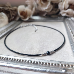 カレンシルバーとブラックオニキスのチョーカー（マグネット式とめ金具に変更可能です） 17枚目の画像