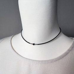 カレンシルバーとブラックオニキスのチョーカー（マグネット式とめ金具に変更可能です） 3枚目の画像