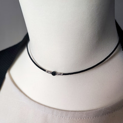 カレンシルバーとブラックオニキスのチョーカー（マグネット式とめ金具に変更可能です） 6枚目の画像