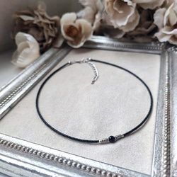 カレンシルバーとブラックオニキスのチョーカー（マグネット式とめ金具に変更可能です） 18枚目の画像