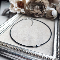 カレンシルバーとブラックオニキスのチョーカー（マグネット式とめ金具に変更可能です） 13枚目の画像