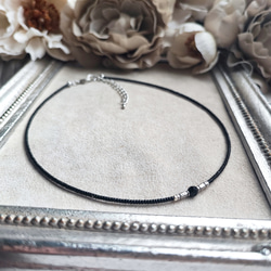 カレンシルバーとブラックオニキスのチョーカー（マグネット式とめ金具に変更可能です） 10枚目の画像