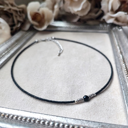 カレンシルバーとブラックオニキスのチョーカー（マグネット式とめ金具に変更可能です） 11枚目の画像