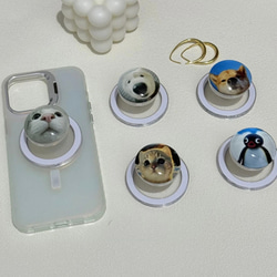 クリスタル半球グリップトーク#Crystal HalfMoon Grip：輝く安定感と高級デザインの出会い  高級アクセ 2枚目の画像