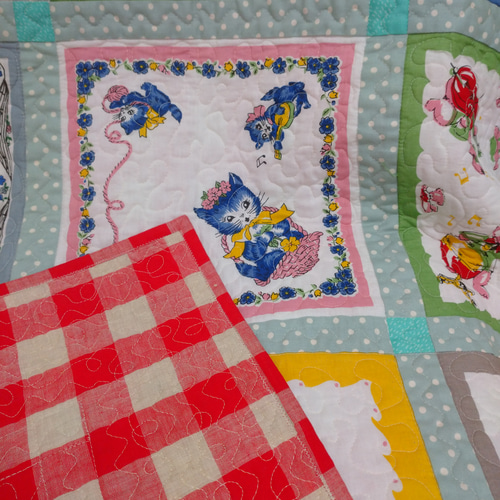 動物柄レトロキルト マルチカバー ベビーキルト その他インテリア雑貨