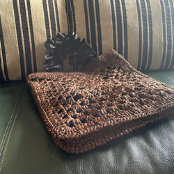 リボンハンドルバッグ（お花モチーフ・受注製作） 5枚目の画像