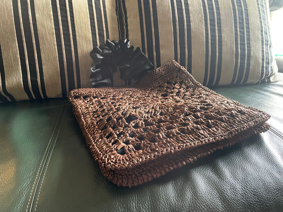 リボンハンドルバッグ（お花モチーフ・受注製作） 5枚目の画像