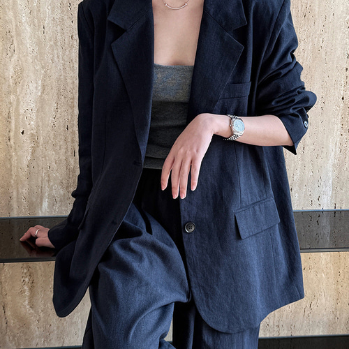春夏新作 麻綿混 レディースジャケット、通勤ジャケット