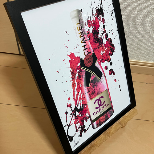 オマージュアートインテリアポスター#275☆ハンドメイド・シャンパン