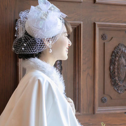 受注生産》トーク帽 ウエディングハット カクテルハット ヘッドドレス