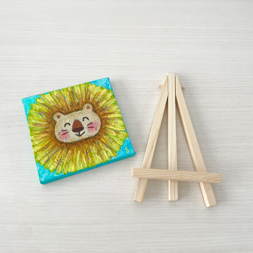 原画】【送料無料】【匿名配送】小さい絵 キャンバス ダンデライオン