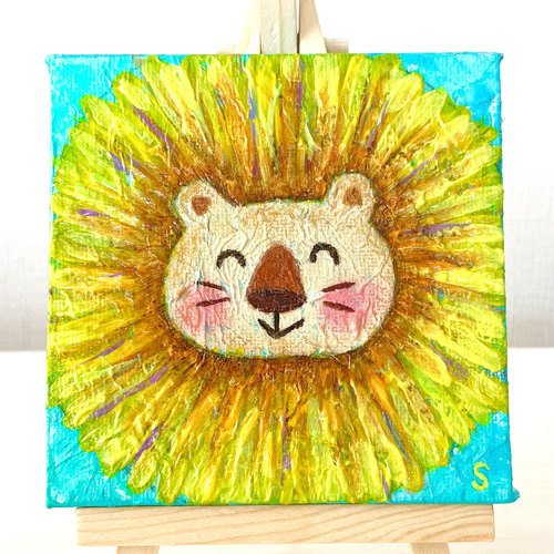 原画】【送料無料】小さい絵 アクリル絵の具 キャンバス ダンデ