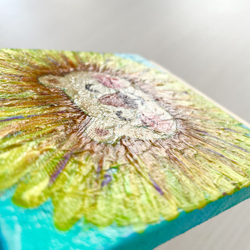 原画】【送料無料】【匿名配送】小さい絵 キャンバス ダンデライオン
