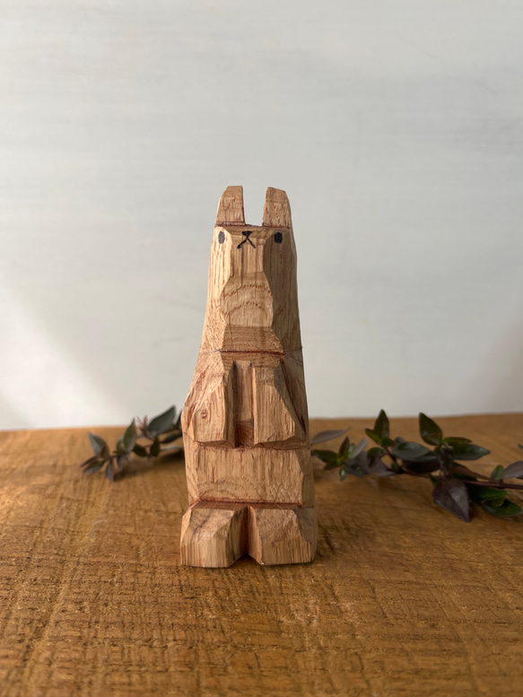 アナグマ人形 くぬぎ その他置物 みつまた木材 通販 19058453｜Creema