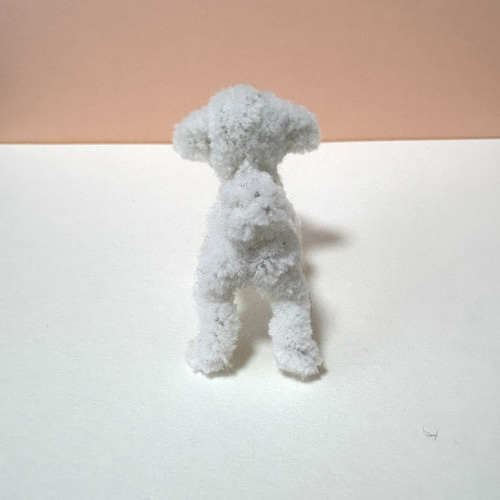 モールドール トイプードルホワイト プードルホワイト モールアート