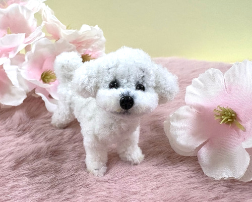 モールドール トイプードルホワイト プードルホワイト モールアート