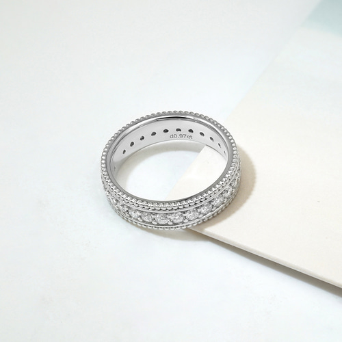 ミルグレインフルエタニティリング R5H2412-W（4週間発送） 指輪