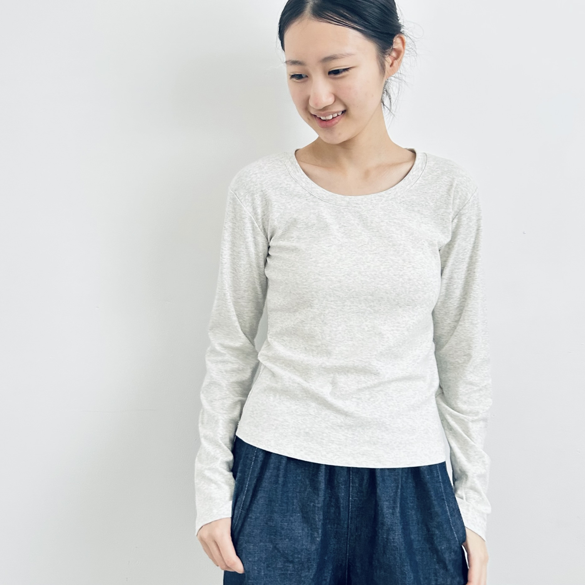 【揃いたくなる３枚セッ★ベーシック★カットソー】コットン│クルーネック│カジュアル│重ね着│インナー│T-193SMZ