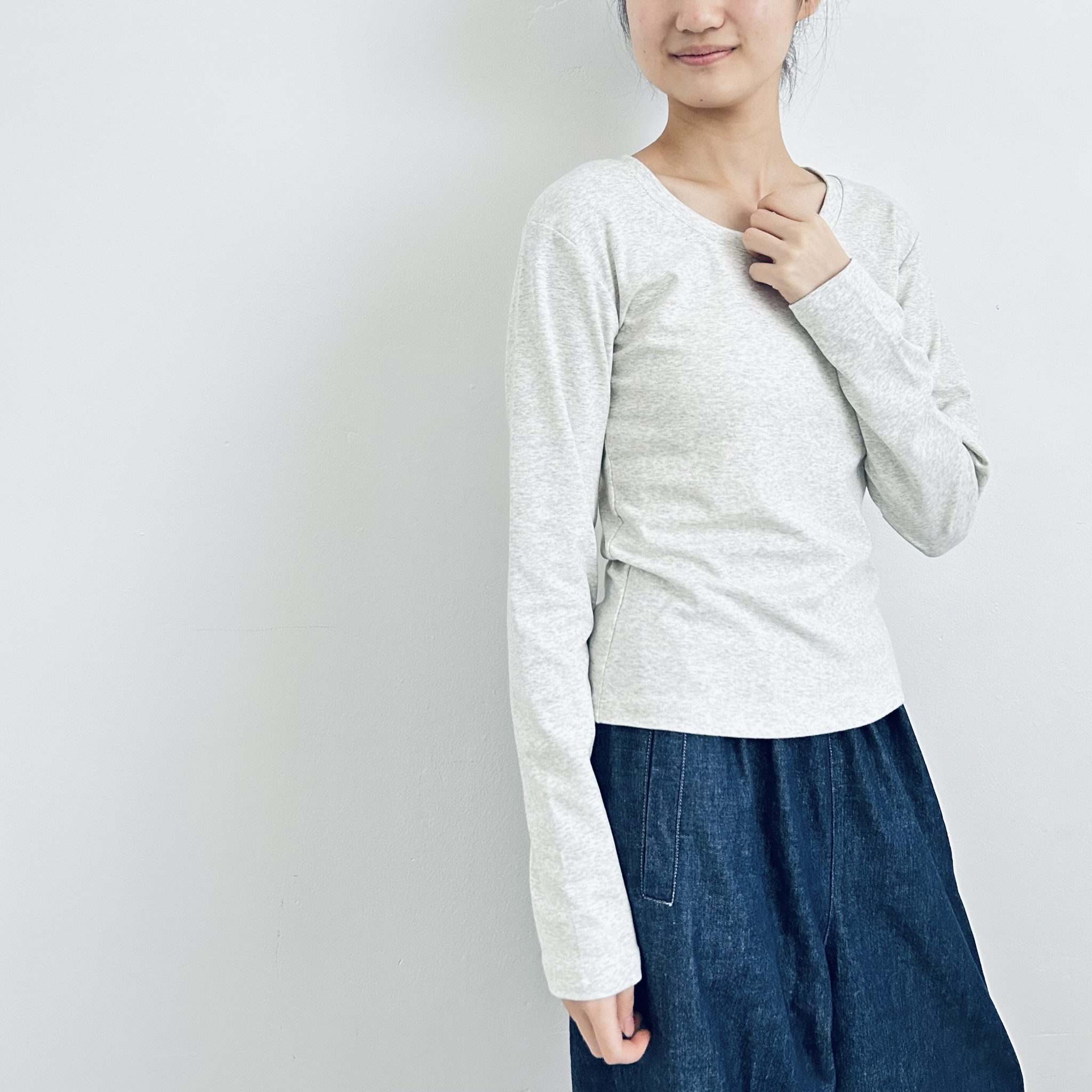 【揃いたくなる３枚セッ★ベーシック★カットソー】コットン│クルーネック│カジュアル│重ね着│インナー│T-193SMZ