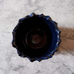 3.5号深海碧鉢953　塊根植物　多肉植物　盆栽　植木鉢　作家鉢　鉢皿　沖縄 5枚目の画像