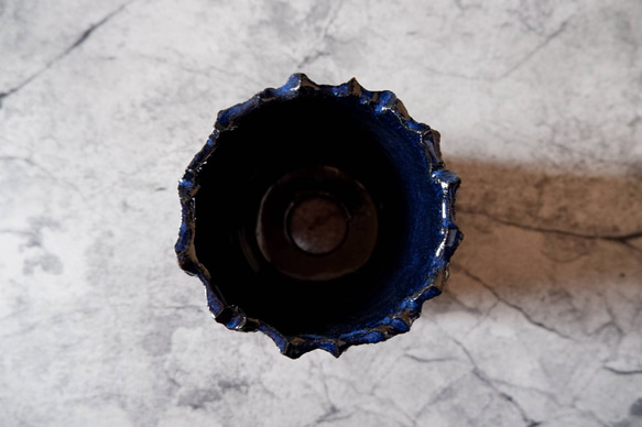 3.5号深海碧鉢953　塊根植物　多肉植物　盆栽　植木鉢　作家鉢　鉢皿　沖縄 5枚目の画像