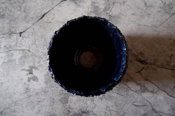 4号深海碧荒裂紋炎鉢960　塊根植物　多肉植物　盆栽　植木鉢　作家鉢　沖縄 5枚目の画像