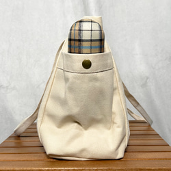 【送料無料】馬の刺繍 ファスナー付き キャンバス トートバッグ 8枚目の画像