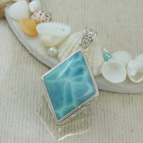 ☆【一点もの】ラリマー 海 美波 輝き バリ シルバー925 世界にひとつ