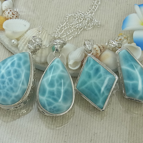 ☆【一点もの】ラリマー 海 美波 輝き バリ シルバー925 世界にひとつ