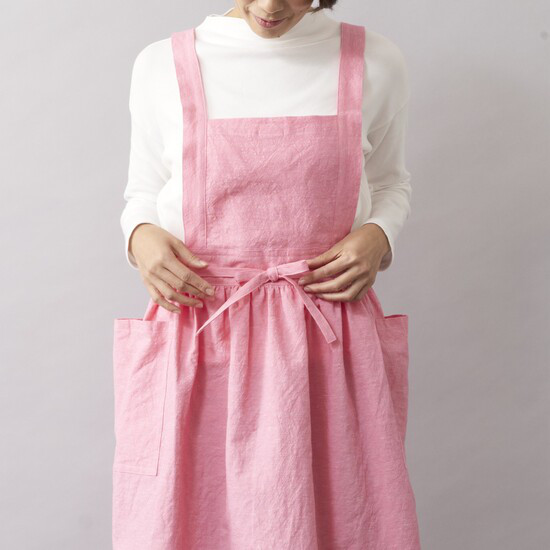 ピナフォアエプロン CLC / pinafore apron CLC　コーラル