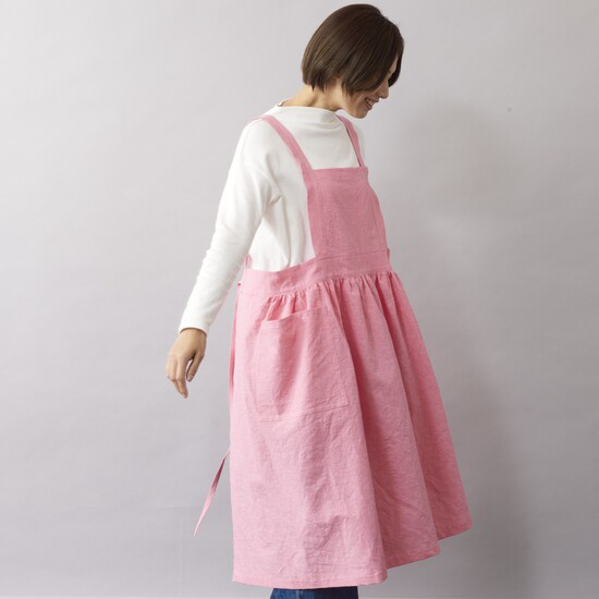 ピナフォアエプロン CLC / pinafore apron CLC　コーラル