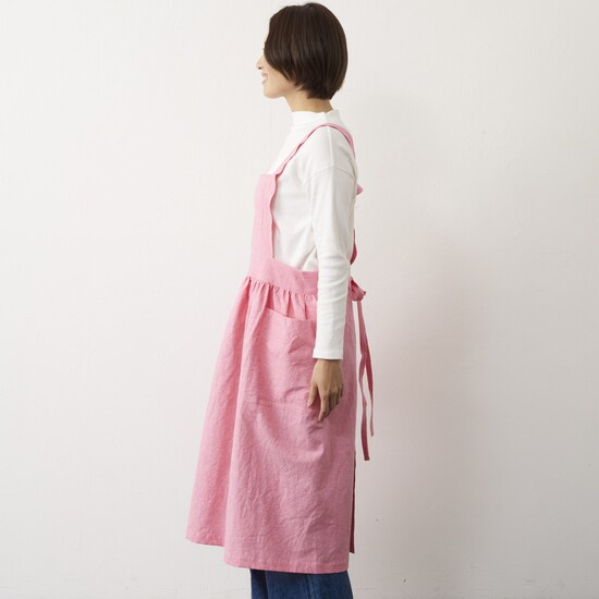 ピナフォアエプロン CLC / pinafore apron CLC　コーラル